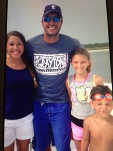 Oh yeah, I got to meet the biggest country singer right now, Luke Bryan!!!